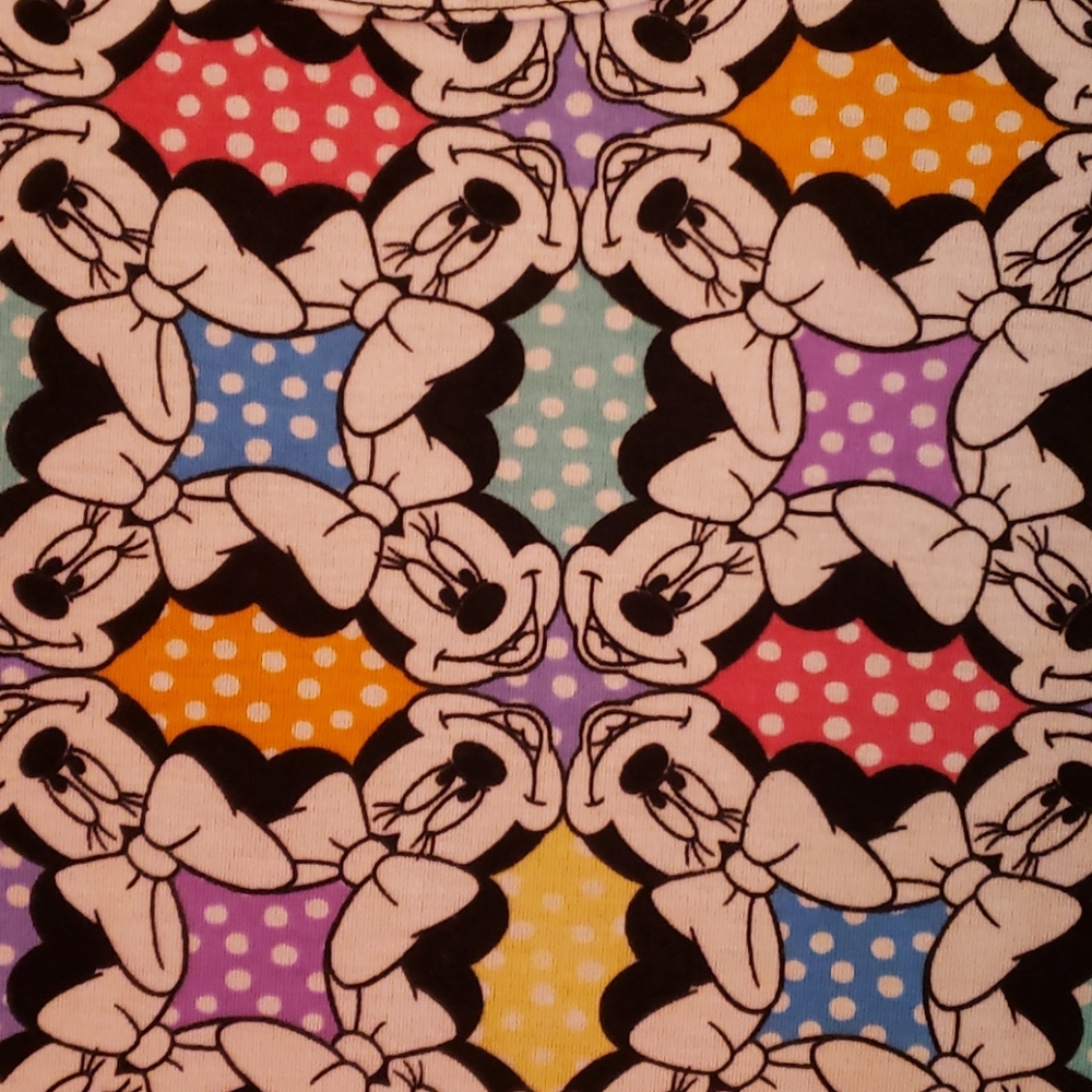 LuLaRoe DIsney Minnie Mouse IRMA print tunic XS